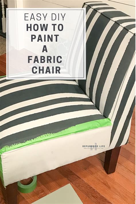 Easy Diy How To Paint A Fabric Chair Painting Fabric Furniture Chair