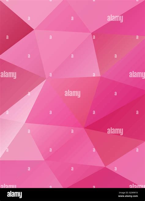 Una ilustración de la abstracción de triángulos rosados de diferentes tonos y ángulos en un