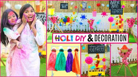 Budget Friendly Holi Diy And Decoration Ideas Diyqueen Youtube
