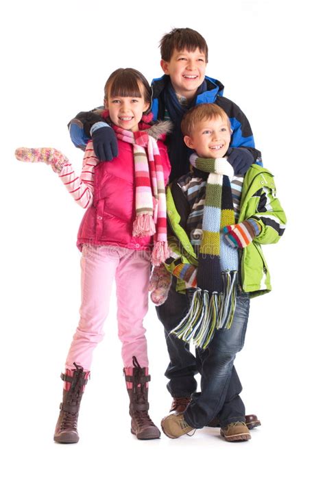 Kids In Winter Clothes Stock Photo Image Of Brother Child 8377160