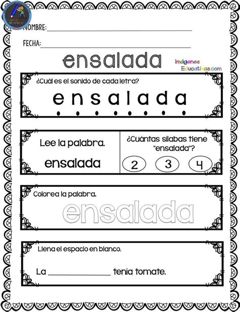 Ejercicios Para Separar S Labas Material Para Maestros Eb