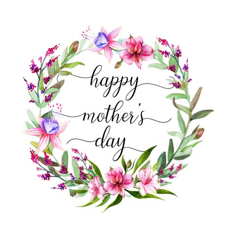 Free Printable Happy Mothers Day Floral Wreath Eyestigmatic Design