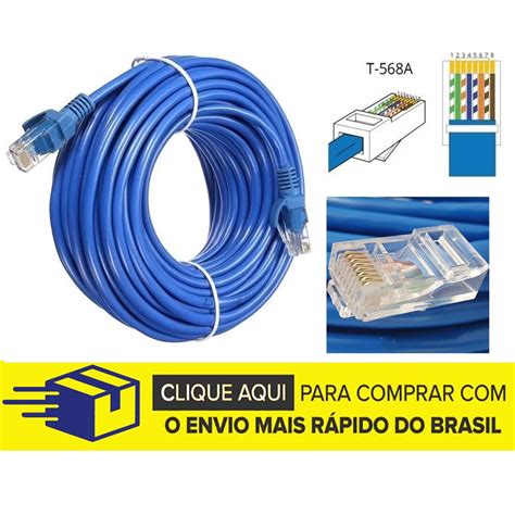 Cabo De Rede Montado Internet Alta Velocidade Ethernet Grimpado RJ45 3