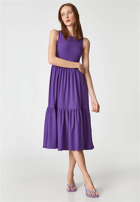 Платье Koton цвет фиолетовый Rtlacm617801 — купить в интернет