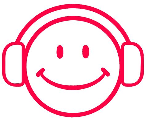 Cartoon Smiley With Headphones Icons Png Free Png And Icons Downloads