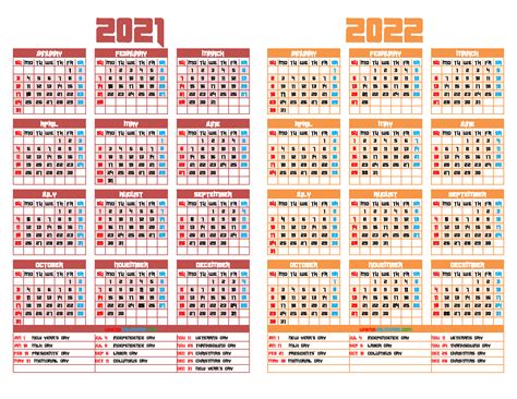 Free Printable 2022 Calendar With Week Numbers Printable Calendar 2021