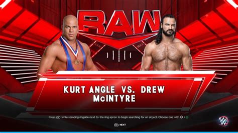 WWE K KURT ANGLE Vs DREW McINTYRE YouTube