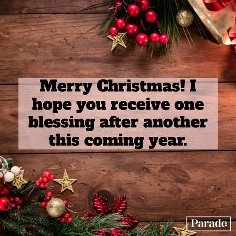I Hope You Receive One Blessing After Another This Coming Year Merry Christmas Wishes Merry