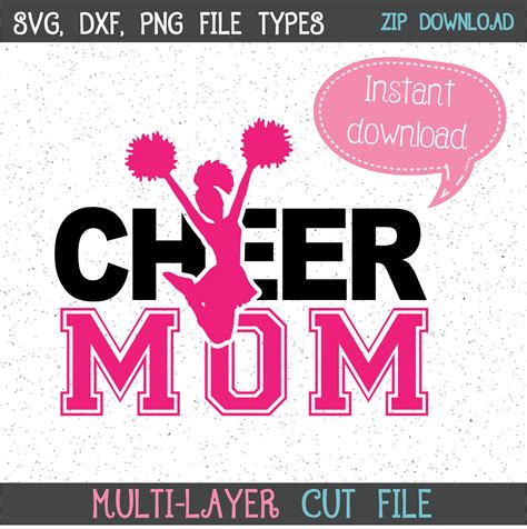 Compatible with cameo silhouette, cricut and other major cutting machines!perfect for your diy. Cheer Mom SVG Cheerleader Cheerleading Cricut Cut File