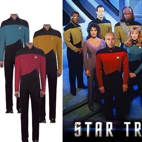 Star Voyager Command Trek Cosplay Costume Tng Uniform Badge Adult Women