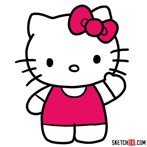 Drawing pictures hello kitty gigantesdescalzos com. How to draw Hello Kitty - SketchOk - step-by-step drawing ...