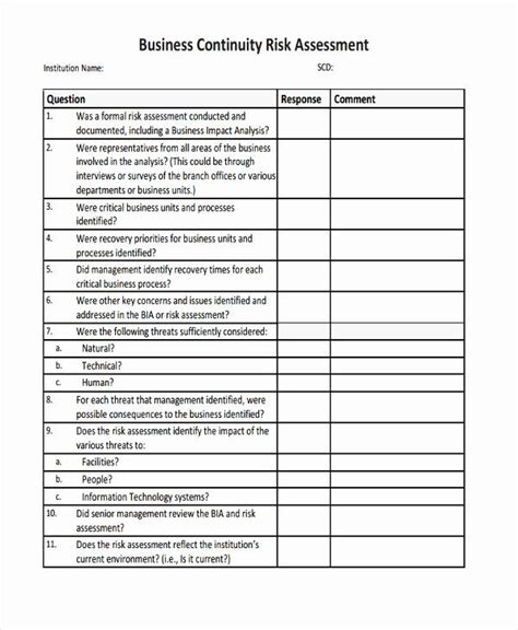 Business Risk Assessment Template Beautiful 37 Risk Assessment