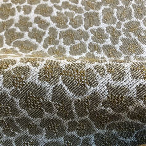 Safari Glam Leopard Woven Textured Upholstery Fabric 54 Etsy