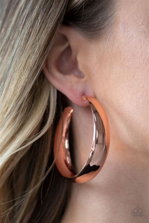 Pin By Kika Info On Paparazzi Jewelry Hoop Earrings Copper Earrings
