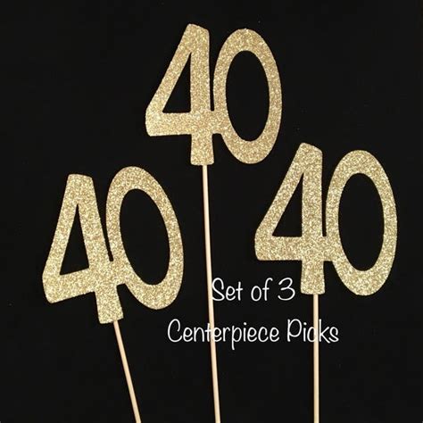 40th Birthday Table Centerpieces Etsy