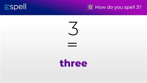 3 In Words How To Spell The Number 3 In English