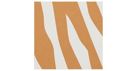 Burnt Orange Zebra Print Large Scale Fabric