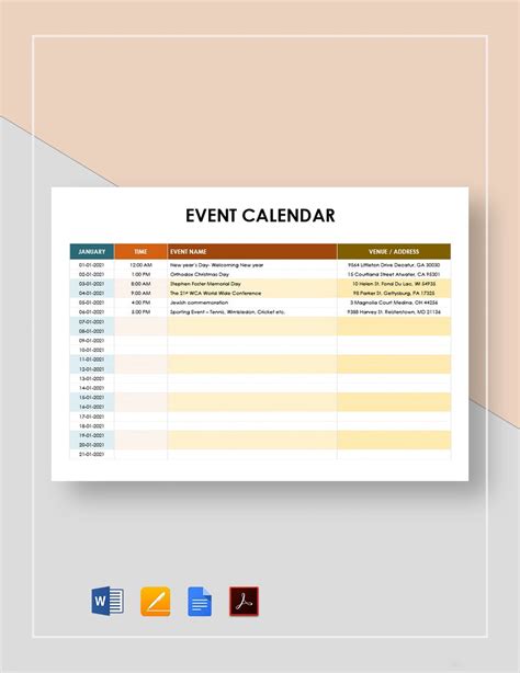 Easy Event Calendar Yetty Katharyn