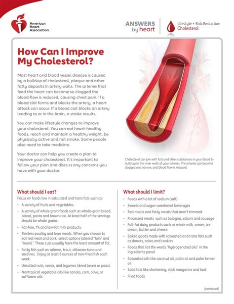 Answers by Heart Fact Sheets: Lifestyle and Risk Reduction ...