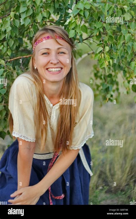 Country Girl Retro Stock Photo Alamy