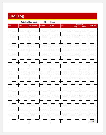 Fuel Expense Report Template ~ Ms Excel Templates