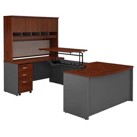 Bush Business Furniture Series C 60w Left Sit To Stand U Shaped Desk
