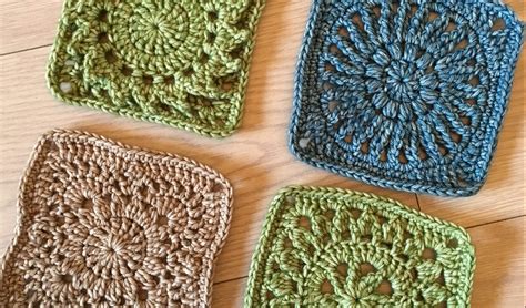 Free Granny Square Crochet Pattern 4 Floral Motifs Cypresstextiles