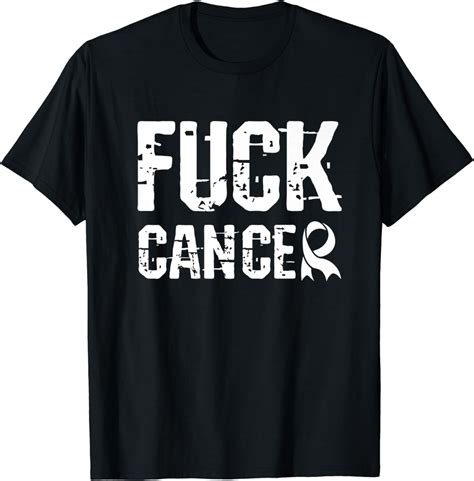 Fuck Cancer Shirt Gegen Krebs Brustkrebs Lungenkrebs Amazonde