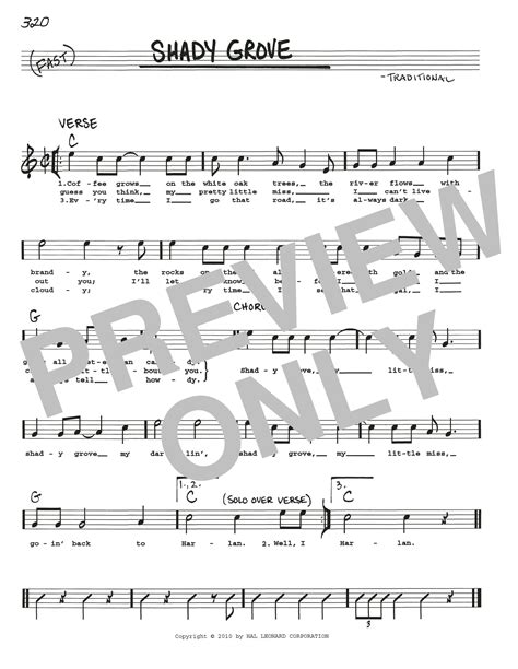 Appalachian Folk Song Shady Grove Sheet Music And Printable Pdf Music