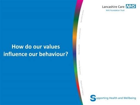 How Do Our Values Influence Our Behaviour Lancashire Care Nhs