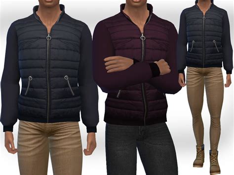 The Sims Resource Male Sims Puffer Jackets