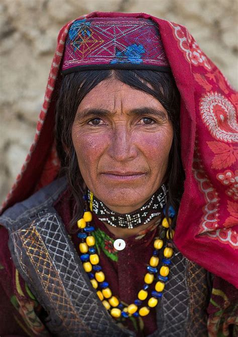 Portrait Of A Wakhi Nomad Woman Big Pamir Wakhan Afghanistan Women