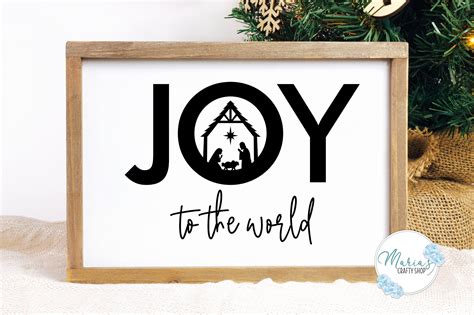Joy Svg Joy To The World Svg Nativity Svg Manger Svg 1077842 Cut