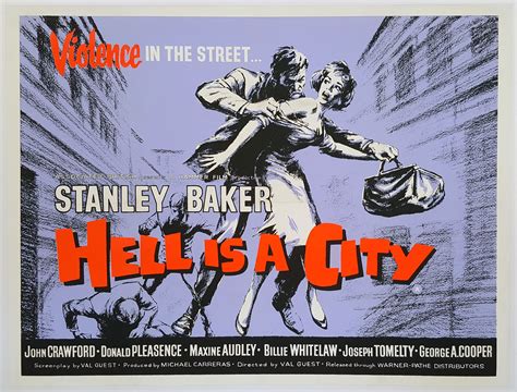 Hell Is A City 1960 Original Vintage Hammer Horror Uk Quad Film