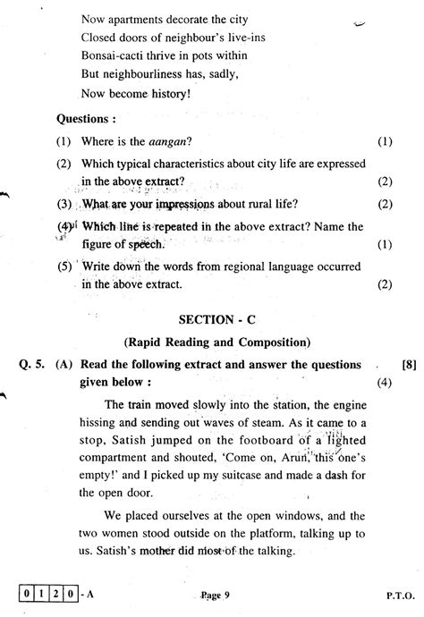 Question Papers Collection Hsc Board English