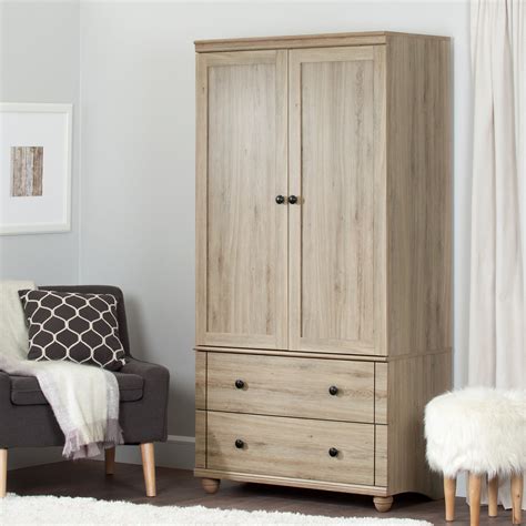 South Shore Hopedale Storage Armoire With 2 Drawers Multiple Finishes