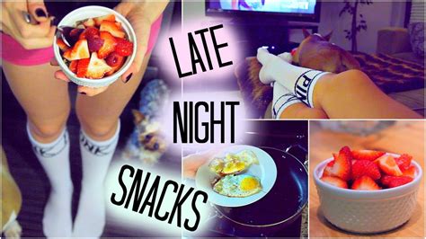 Night time can be the worst time to eat, but sometimes when you're on a night out it can be nearly impossible to avoid. Healthy Late Night Snack Ideas! - YouTube