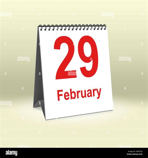 A Calendar For The Desk Shows February 29th Ein Kalender Für Den