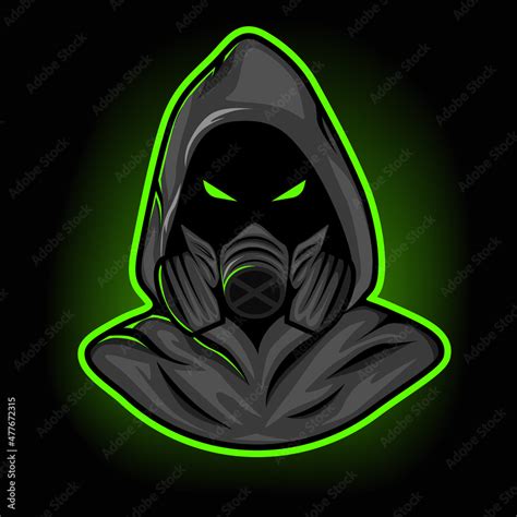 Professional Gaming Mascot Logo Design Killer Shadow Mascot Logo