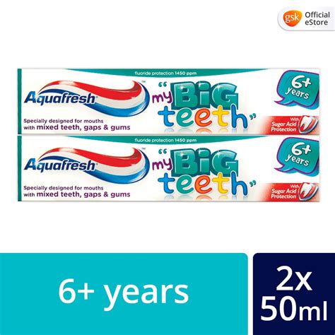 Buy Aquafresh Big Teeth Toothpaste For Children 3 5 Years Old 50ml