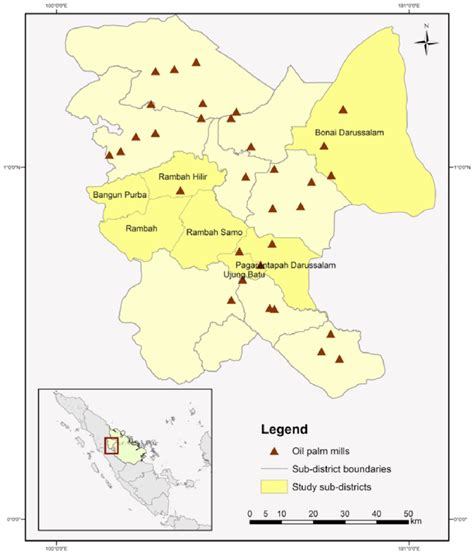 Location Of Rokan Hulu Regency And Mills In The Rokan Hulu Area