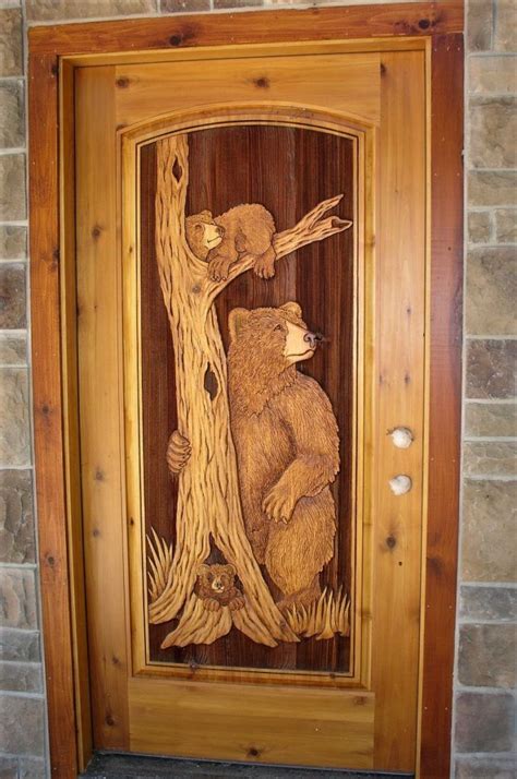 Carved Wood Front Doors Great River Door Co Carved Doors Wooden