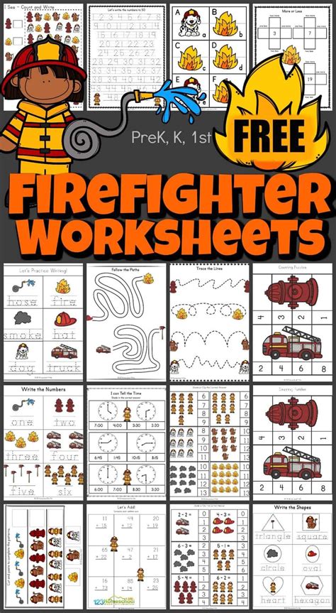 They all cover the typical skills preschoolers usually work on throughout the year. FREE Firefighter Worksheets | Fire safety worksheets, Fire safety lessons, Free fire safety ...
