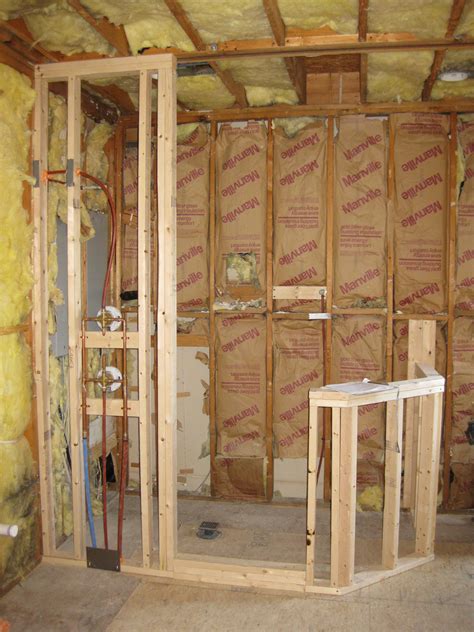 Rough Framing For Shower Being Built In A Mount Pleasant Custom Home