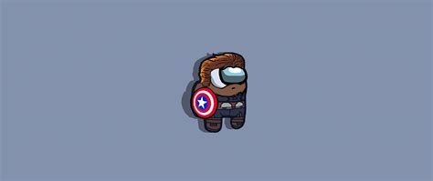2560x1080 Among Us Captain America Minimal 5k Wallpaper2560x1080