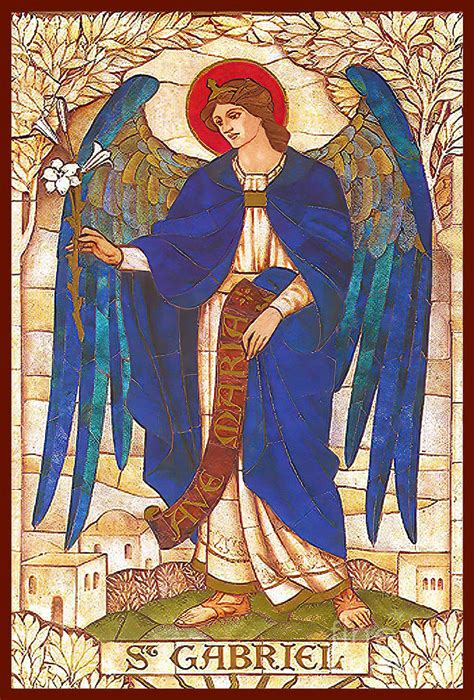 Archangel Gabriel Digital Art By Classic Catholic Pixels