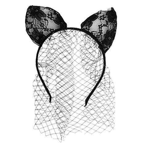 Imported Costume Party Lace Cat Girl Long Ears Veils On Headband