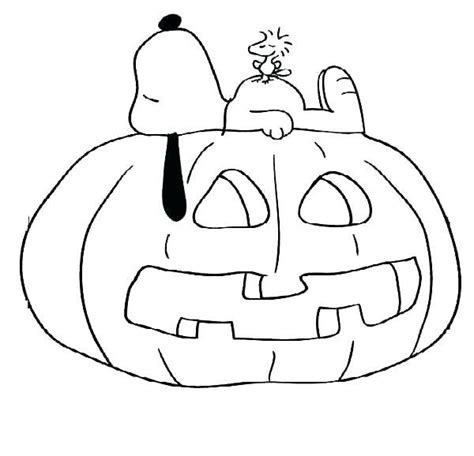 Snoopy Halloween Printables Pumpkin Coloring Pages Snoopy Coloring
