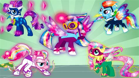 My Little Pony Mane 6 Transform Into Crystal Rainbow Power Power Ponies