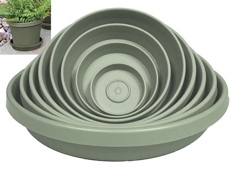 Bloem Terra Plant Saucer Tray for Planters 9-12" Living Green - Walmart